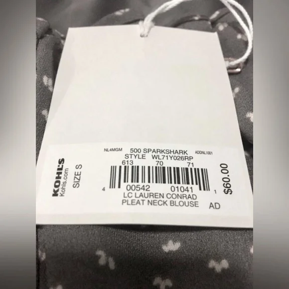 Lauren Conrad grey dress with white polka dots - Picture 5 of 5